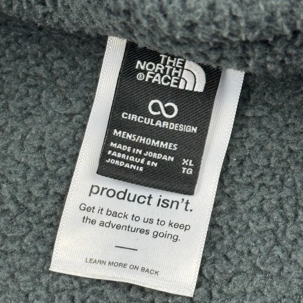 The North Face Jacket Mens XL Black Gray Yumiori 1/4 Zip Fleece Pullover Outdoor